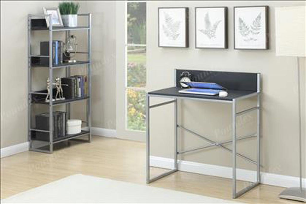 3 pcs Metal Desk, Bookshelf, and Office Chair