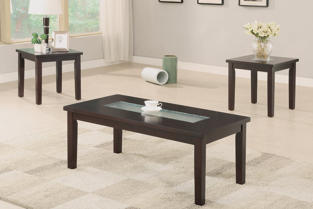 3 Piece Modern Wooden Coffee Table Set