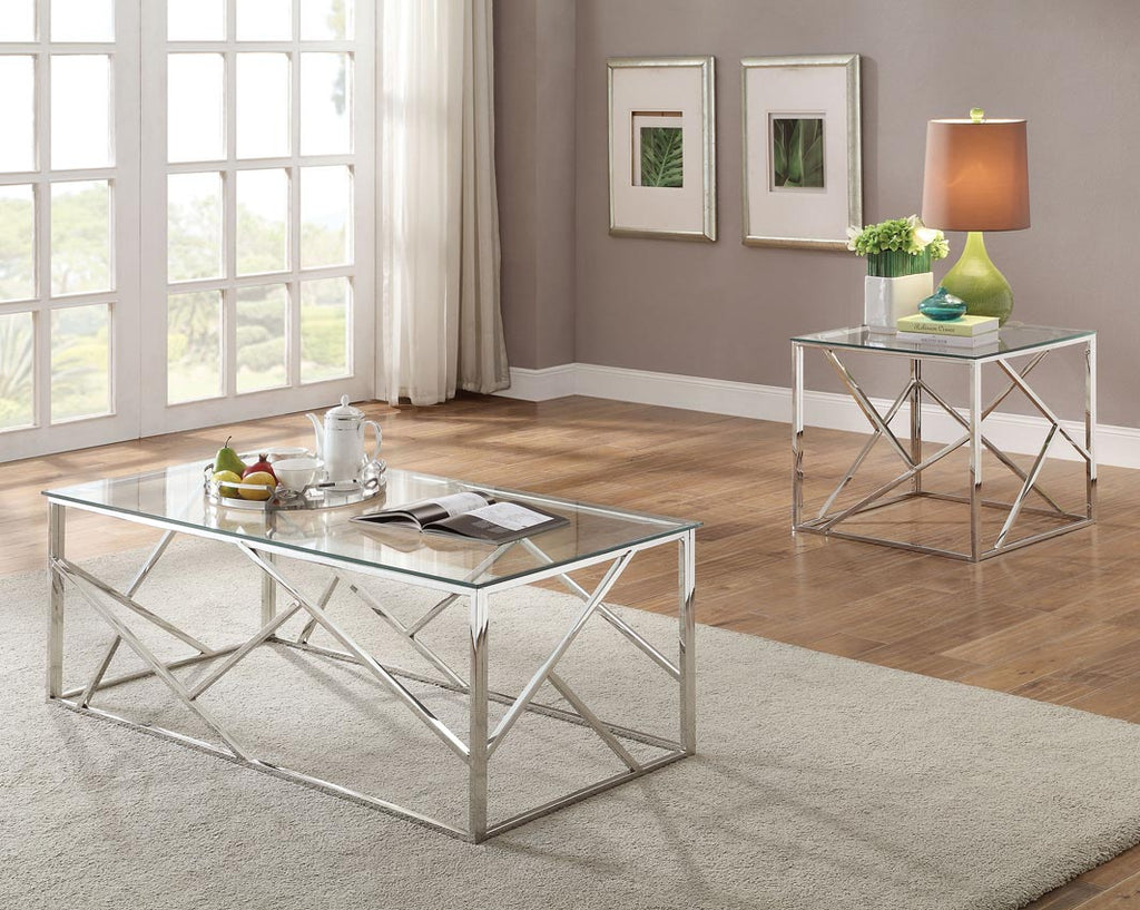 Chrome Coffee Table Set