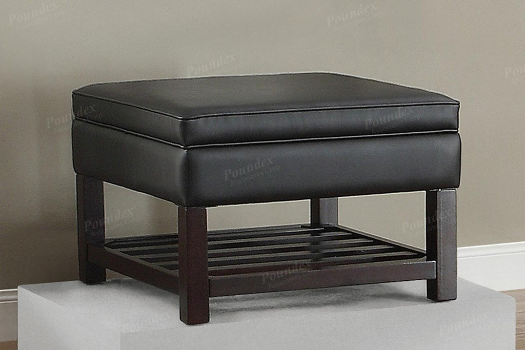 Faux Leather Cocktail Ottoman-color option