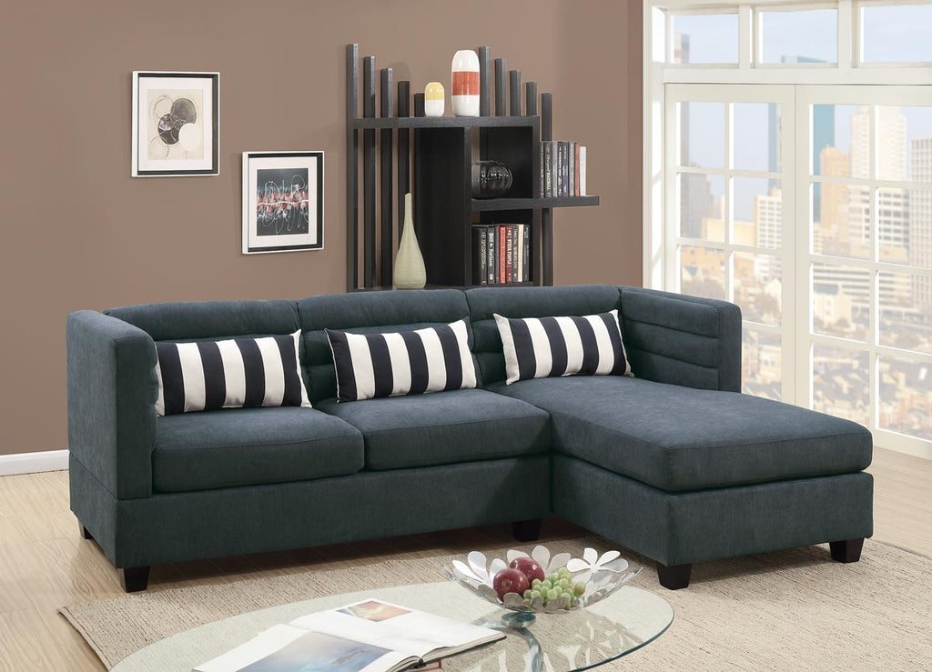 Grey Fabric Sectional Sofa
