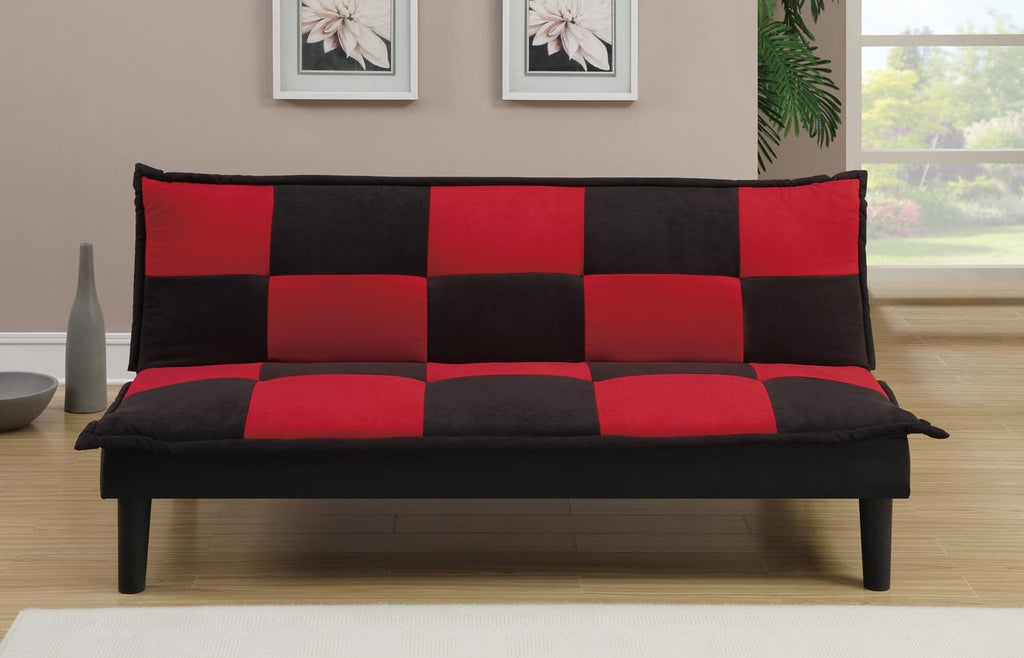 Black and Red Checkered Futon