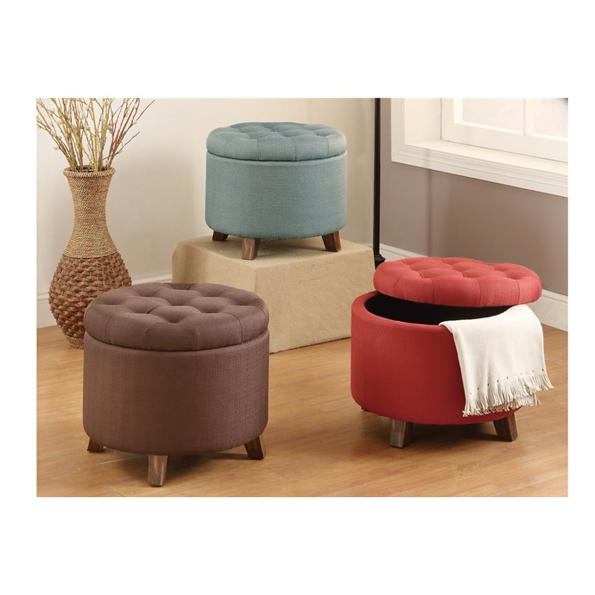 Linen Cocktail Ottoman - color option