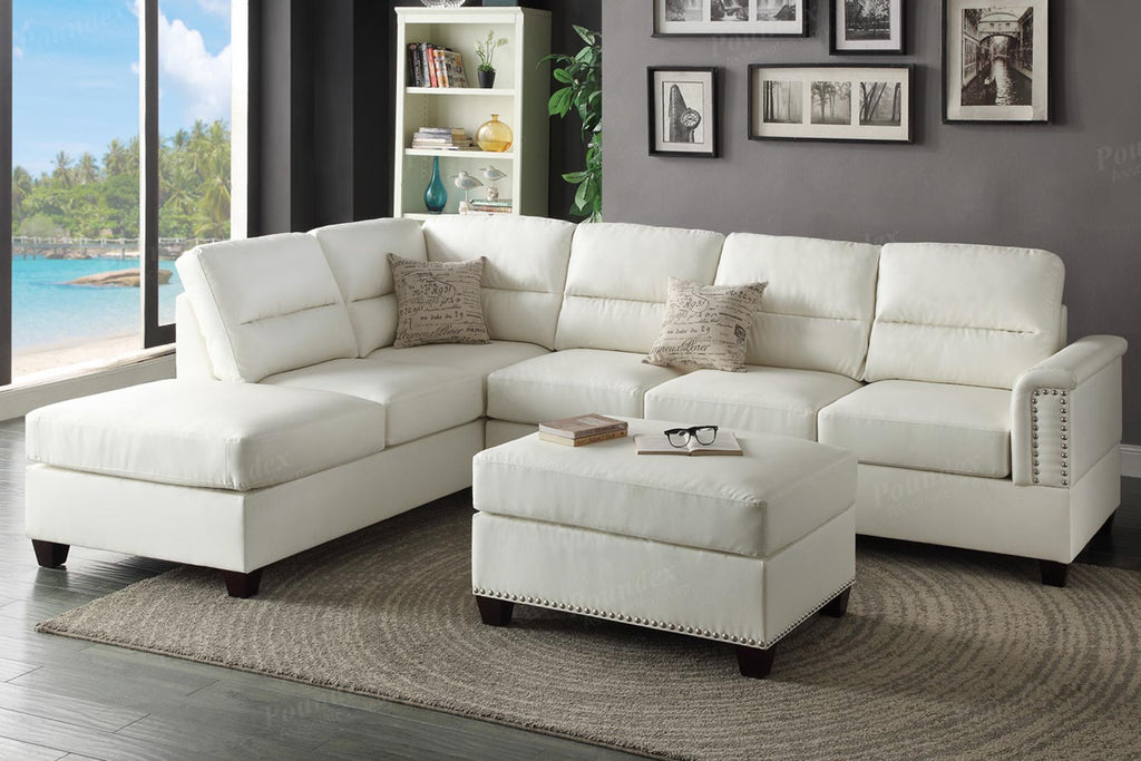 Sectional Sofa Set with Ottoman