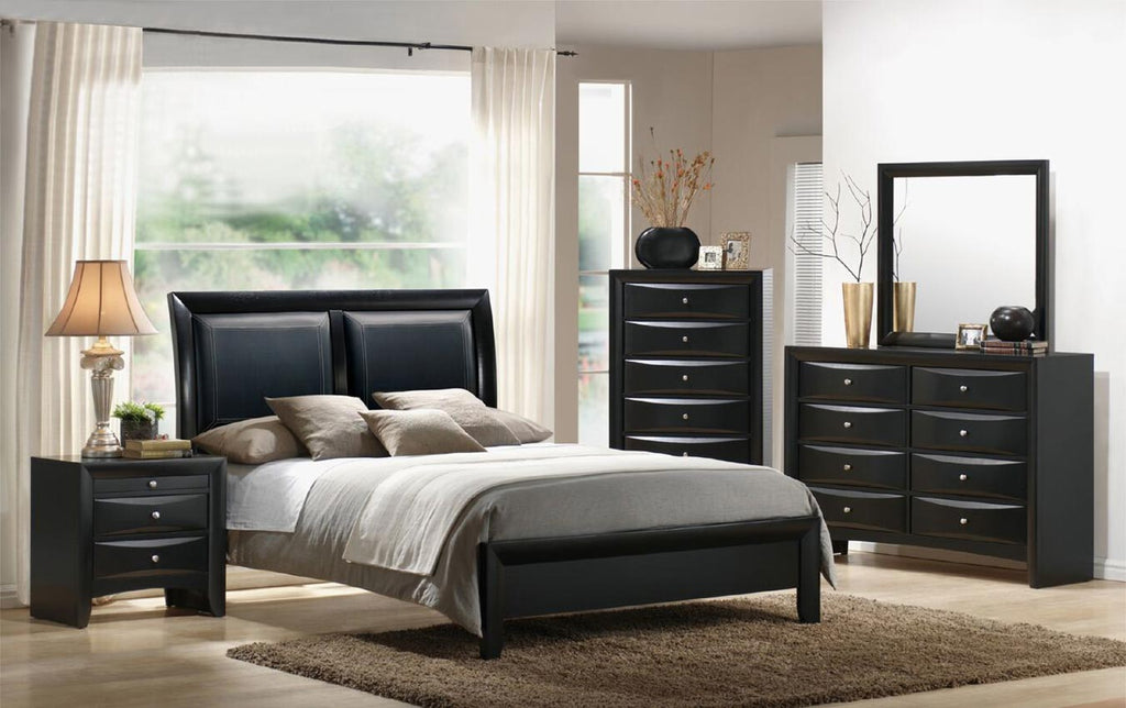 4 Pcs Black Bedroom Set