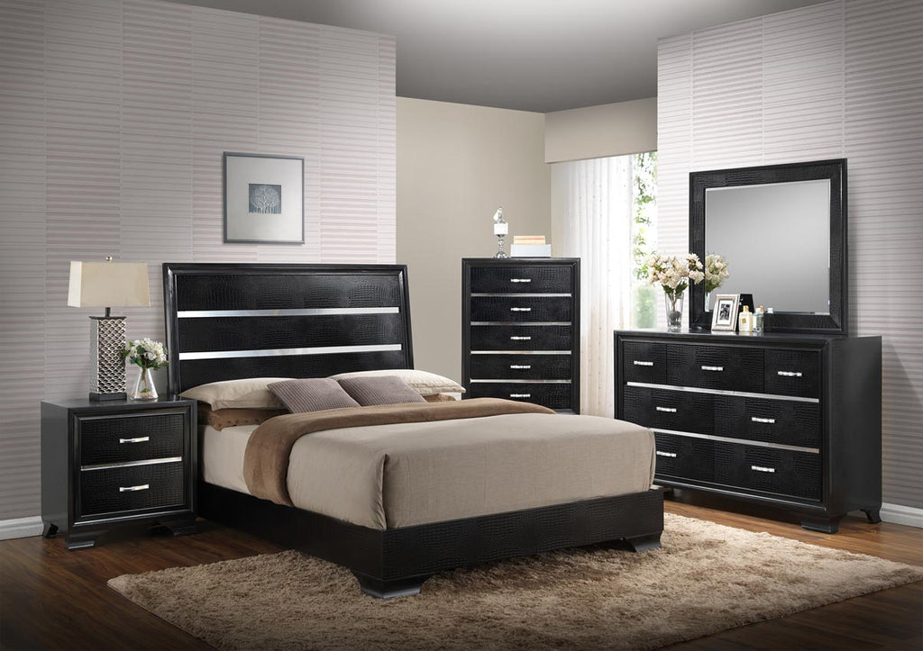 Black Texture Bed Frame