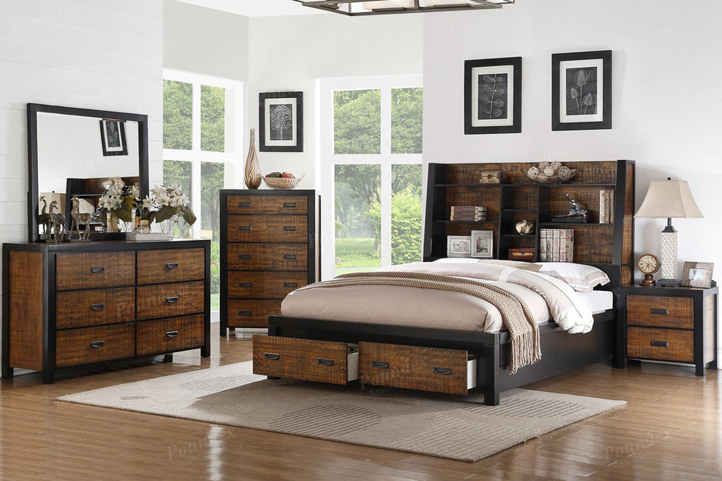 2 Tone Bed Frame with Drawer