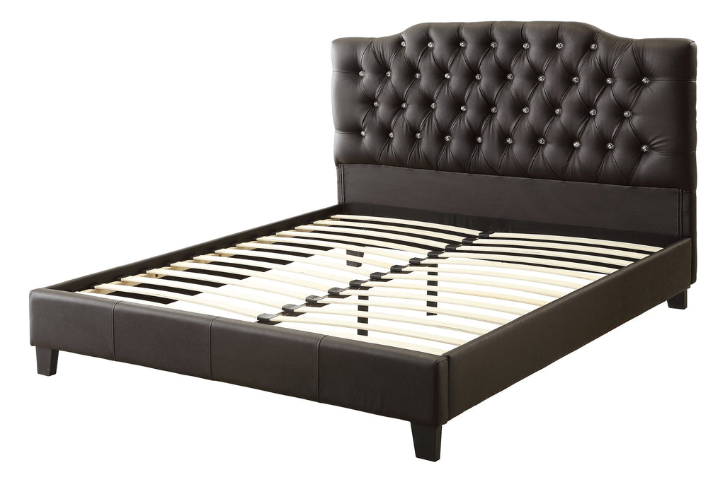 Black Faux Leather Bed Frame-all sizes
