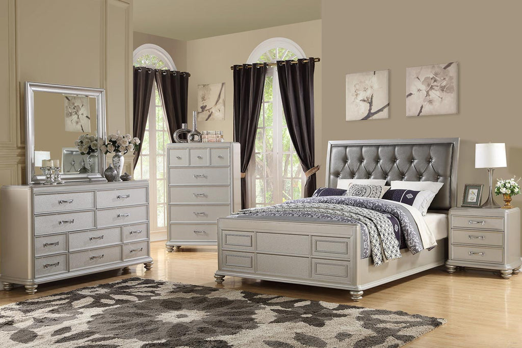 Silver Wooden Bed Frame
