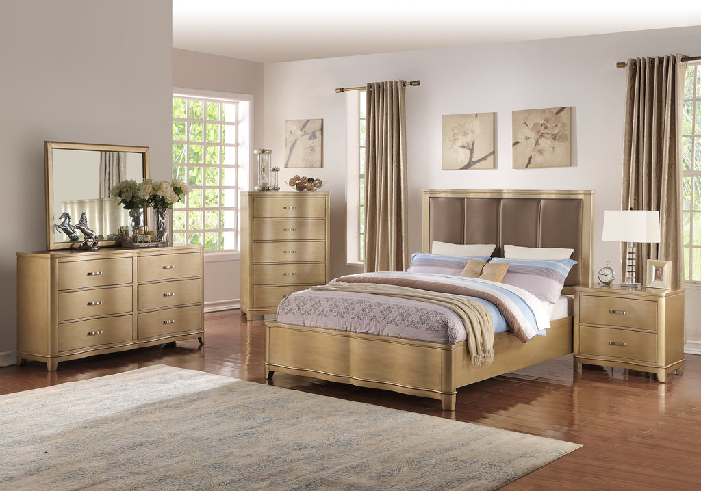Light Wood Bed Frame Faux Leather