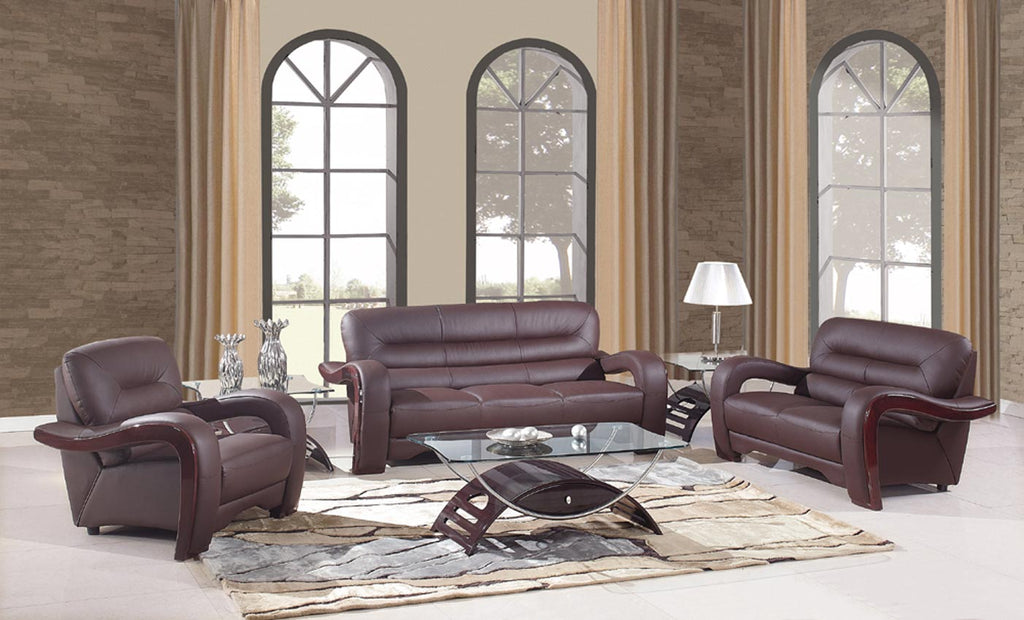 2 Pcs Brown Living Room Set