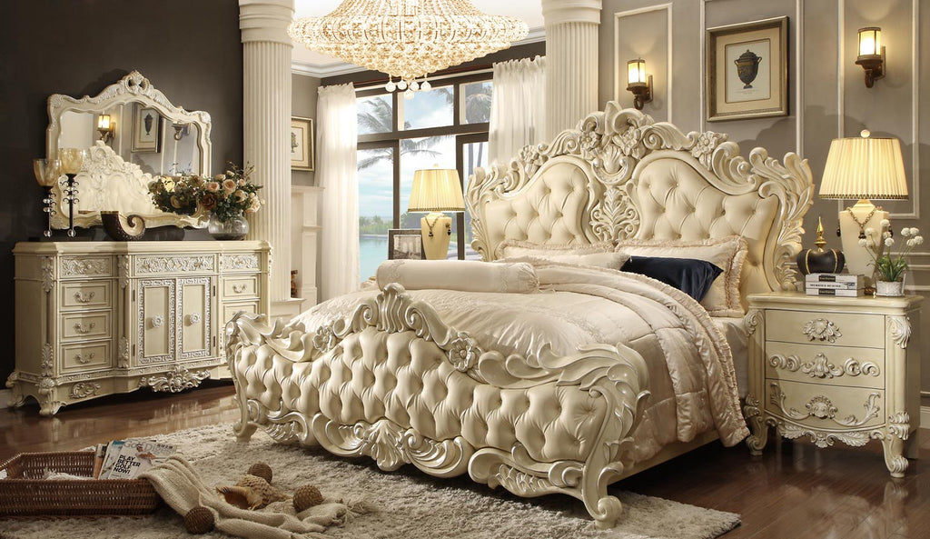 King Ivory Elegant Bed Frame