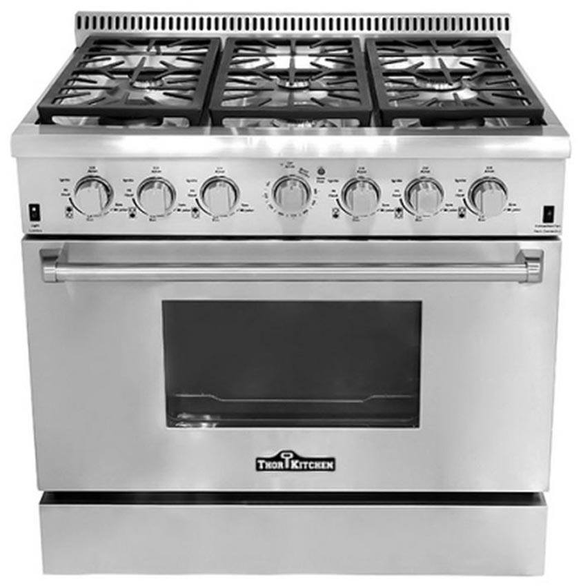 Thor Kitchen 36" Gas Freestanding Range with 6 Burners, Sealed Burner, 5.2 cu. ft.