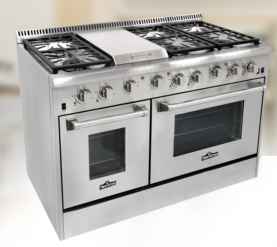 Thor Kitchen 48" Gas Freestanding Range with 6 Burners, Sealed Burner, 4.2 cu. ft.