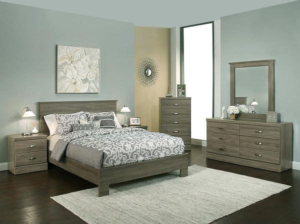 Ash Grey Aspen Collection Queen Bed Frame