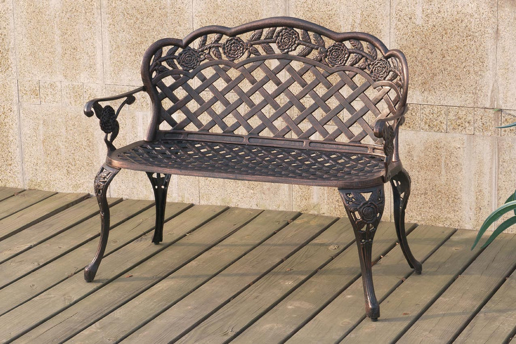 42" Bronze Casting Aluminum Bench