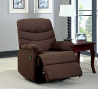 Brown Suede Recliner
