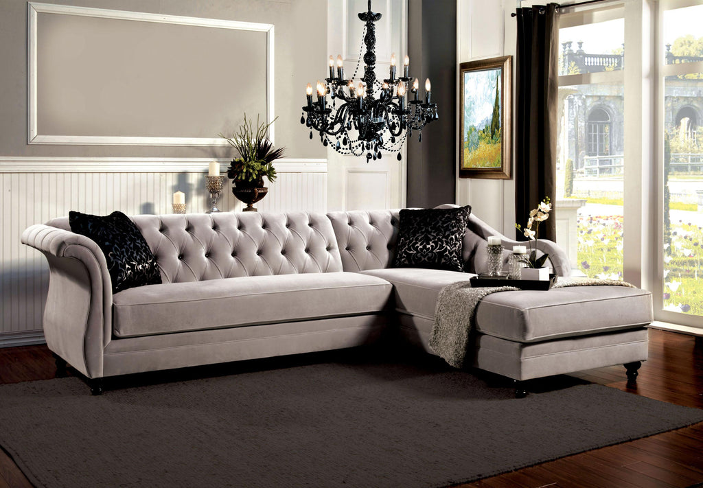 2 Pcs Grey Sectional