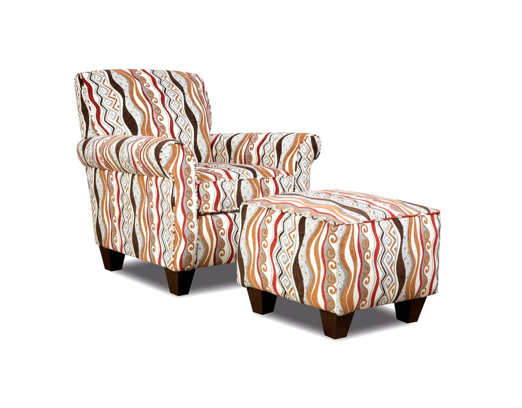 Accent Chair with Ottoman