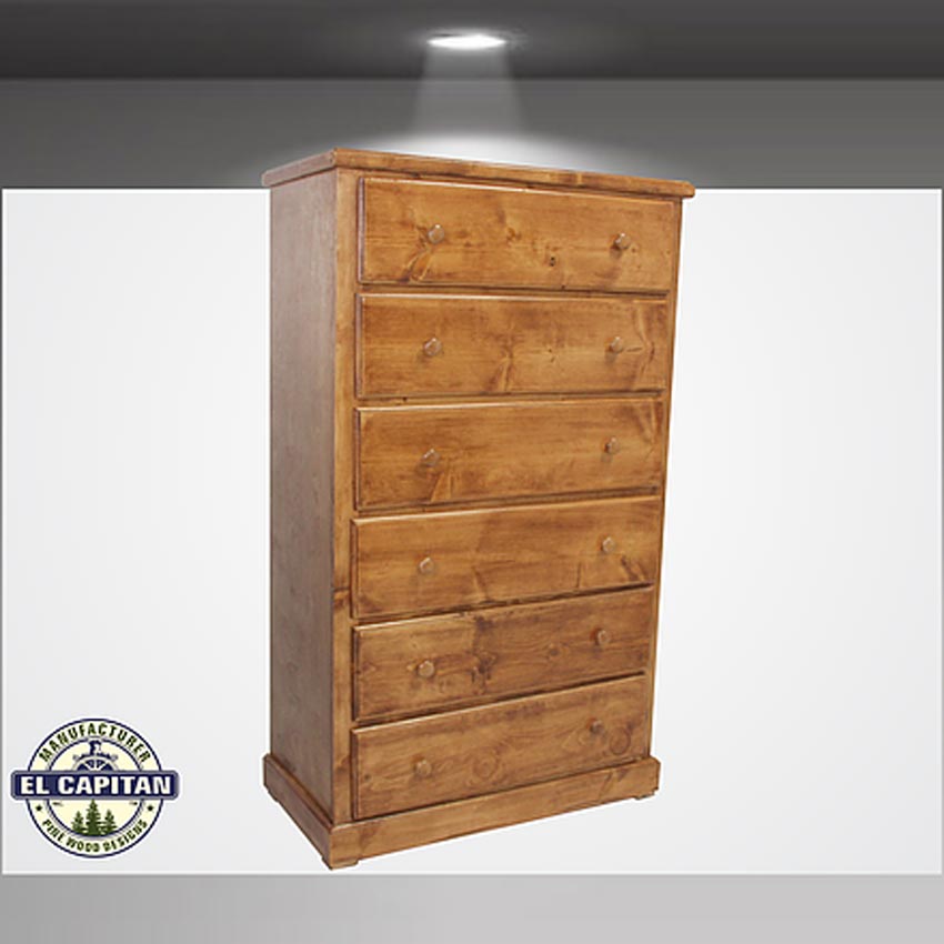 Jumbo Heavy Duty 6 Drawer Pine Chest- color option