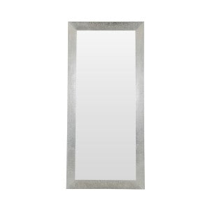 A&X Regal Modern Silver Crocodile Floor Mirror