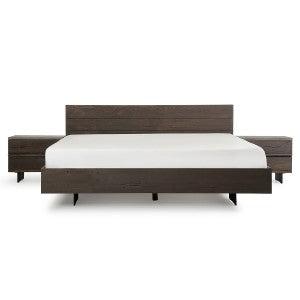 Modrest Selma Modern Dark Aged Oak Bed