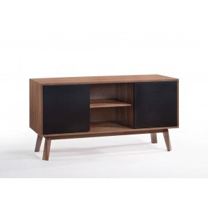Modrest Laken Modern Walnut & Black Buffet