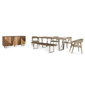 Modrest Byron Modern Walnut Dining Set