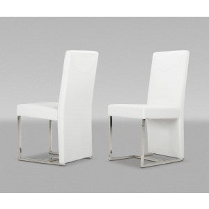 Modrest Vanessa Modern White Leatherette Dining Chair (Set of 2)