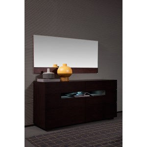 Modrest Ceres - Modern Brown Oak Bedroom Mirror