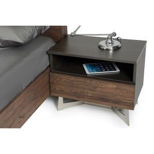 Modrest Wharton Modern Dark Aged Oak Nightstand