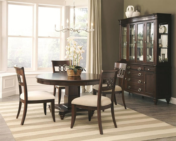 5 Pcs Cognac Dining Table