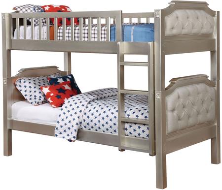 Champagne Finish Twin Bunk Bed