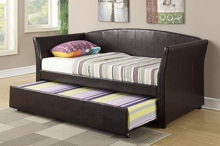 Leather Day Bed with trundle -white or espresso