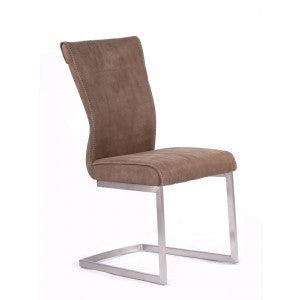 Zane - Modern Brown Fabric Dining Chair (Set of 2)
