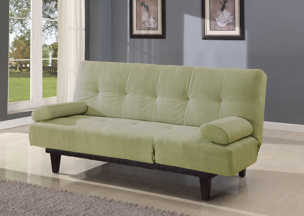 Saddle Adjustable Sofa with 2 Throw Pillows