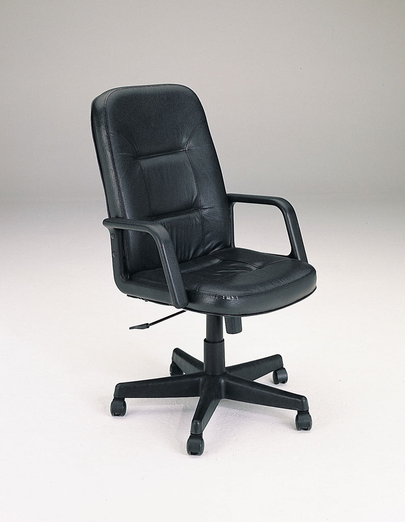 Black Split Leather Match Office Chair