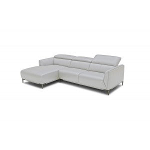 Divani Casa Sansa Modern Grey Leather Sectional Sofa