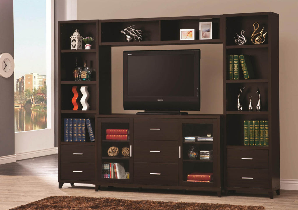Wall Units Cappuccino Entertainment Wall Unit