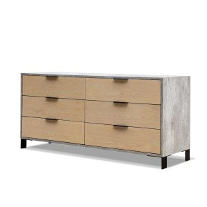 Nova Domus Conner Modern Light Walnut & Concrete Dresser