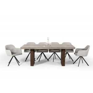 Modrest Rime Modern Concrete & Oak Dining Table