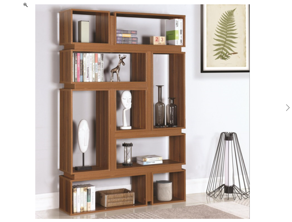 Modern Geometric Bookcase with Light Walnut Finish by Coaster
