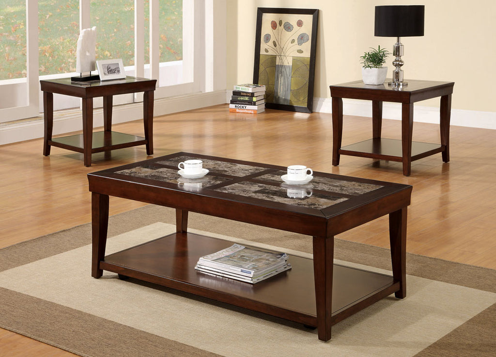 3 Piece Wooden Coffee Table Set