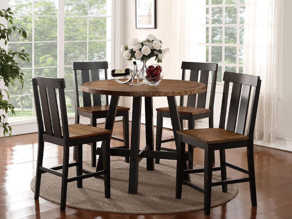 5-Pc Counter Height Wooden Dining Set