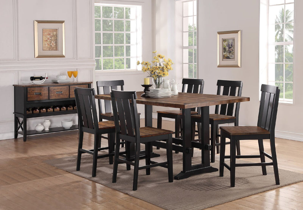5-Pc Counter Height Wooden Dining Set