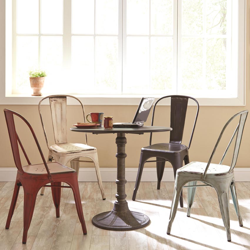 Oswego 5 Round Dining Table Set with Side Chairs