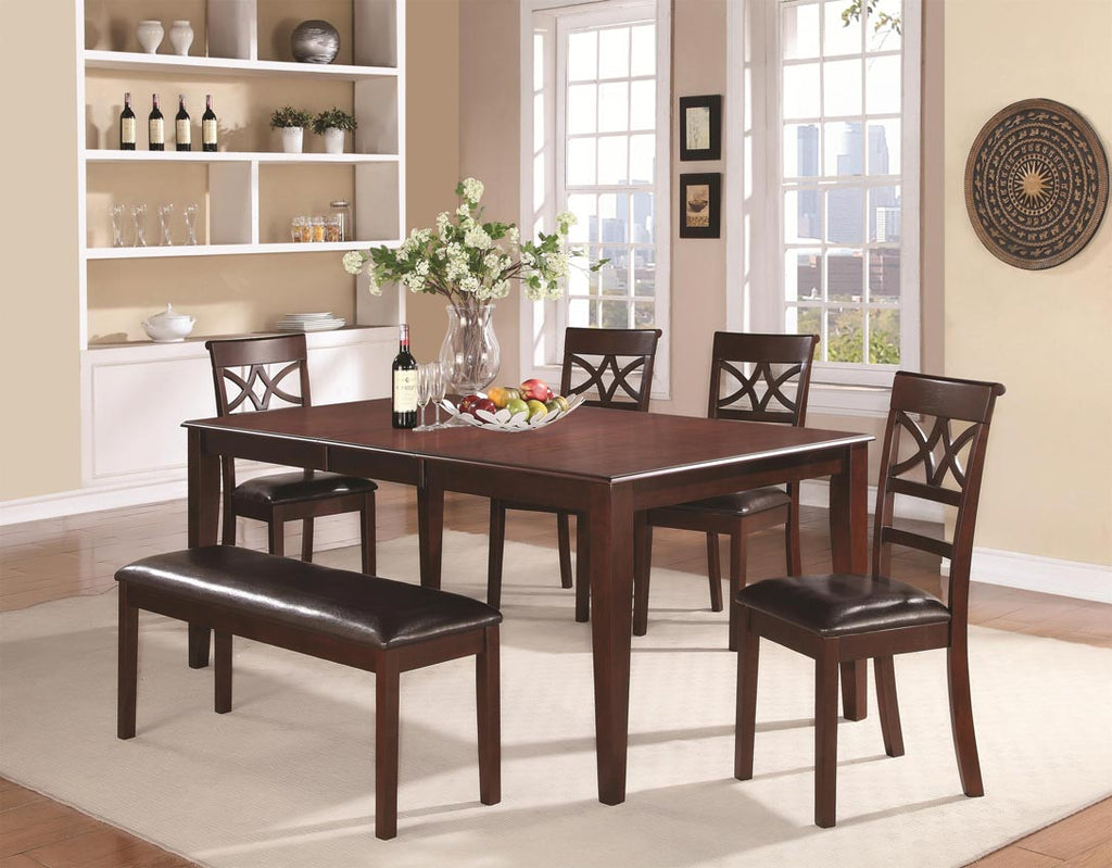 Dunham Versatile 6 Pcs Rectangular Dining Table with Bench