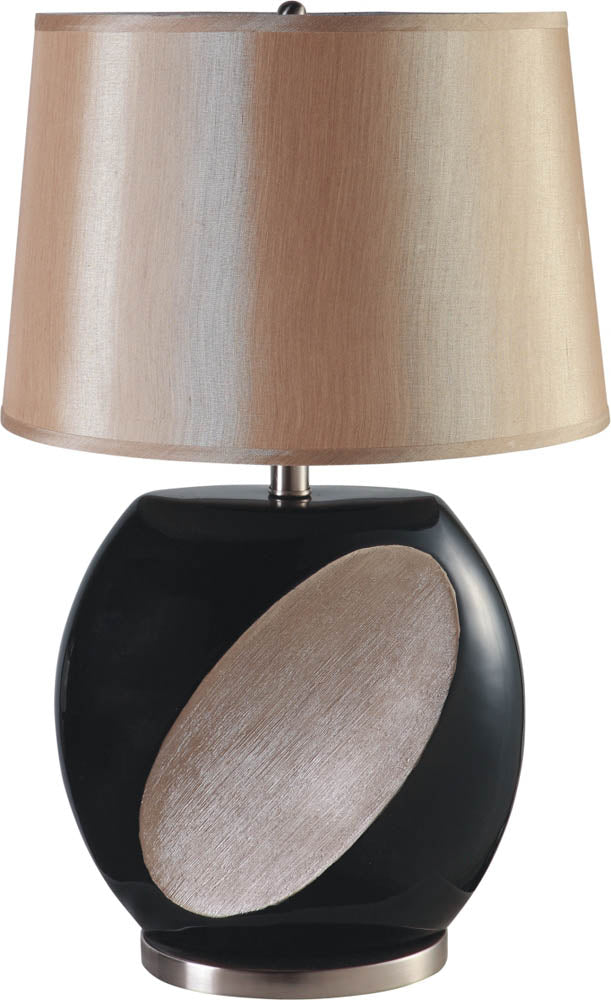 Black and Tan Ceramic Table Lamp