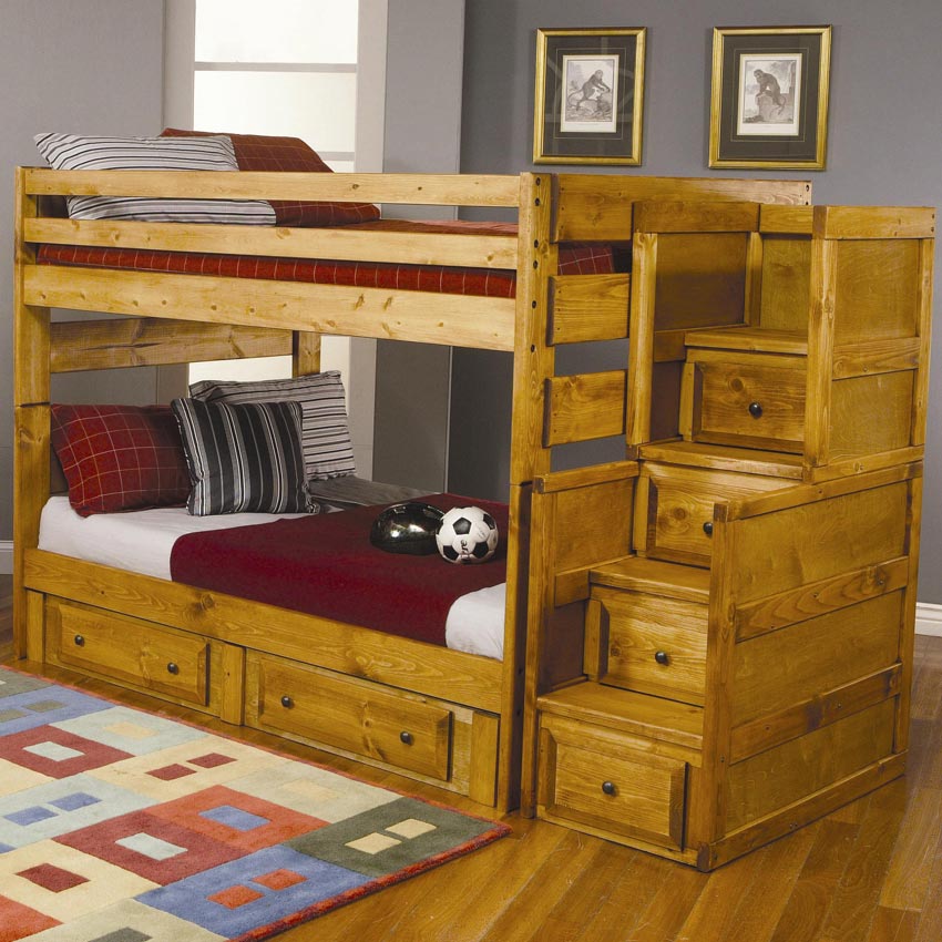 Full/Full Solid Pine Bunk Bed