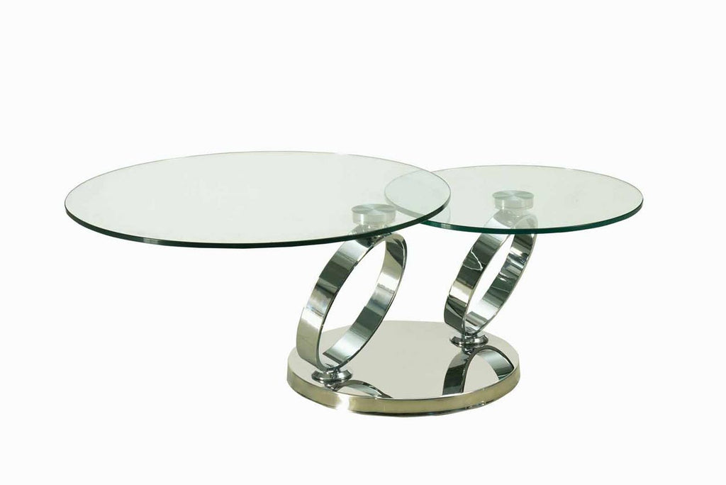 Round Clear Coffee Table